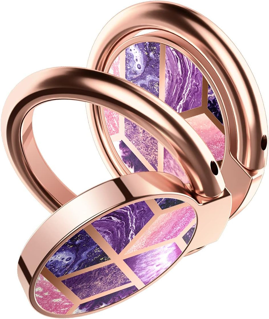 I-Blaosn 360 Degree Rotating Phone Ring Holder with Sparkling Design for Iphone and Android Smartphones (Ameth)