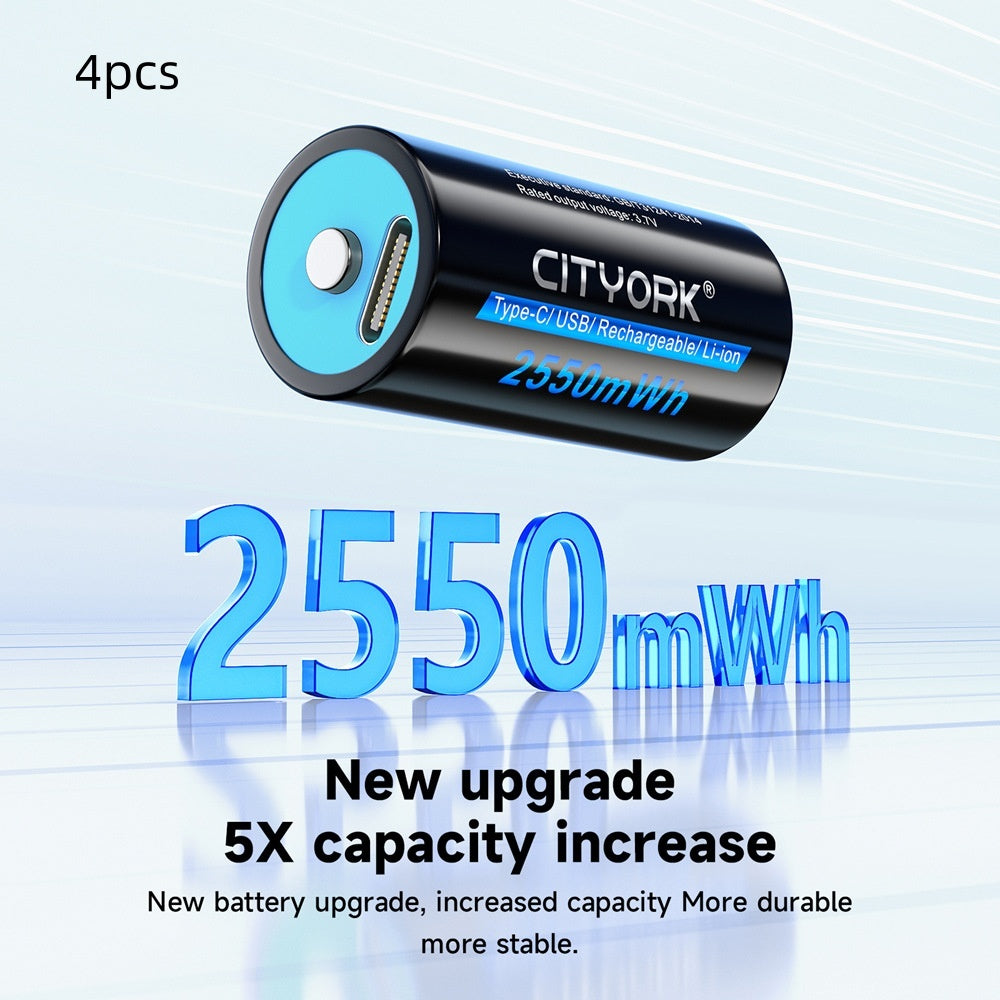 CR123AUSB Large Capacity Type-C 37V Lithium Battery