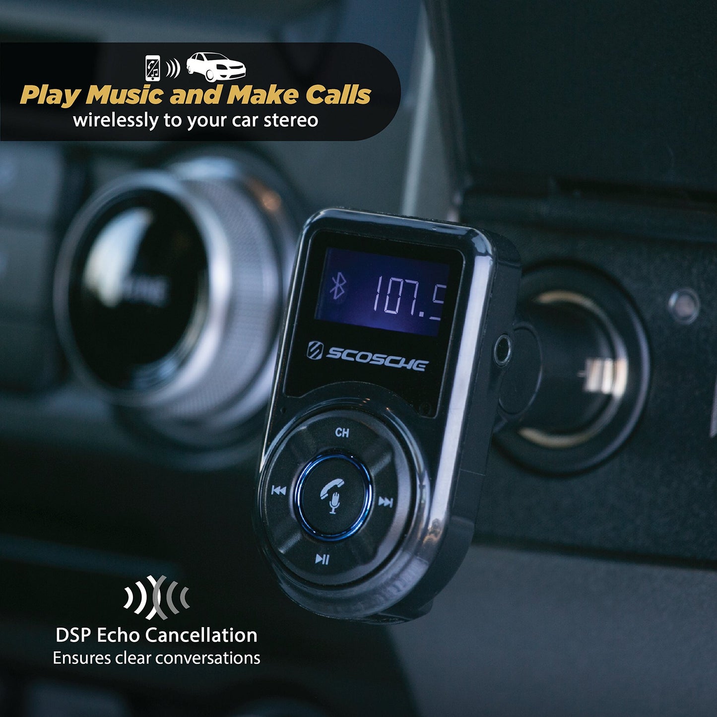 Scosche DriveConnect: Bluetooth FM & Dual USB Charger
