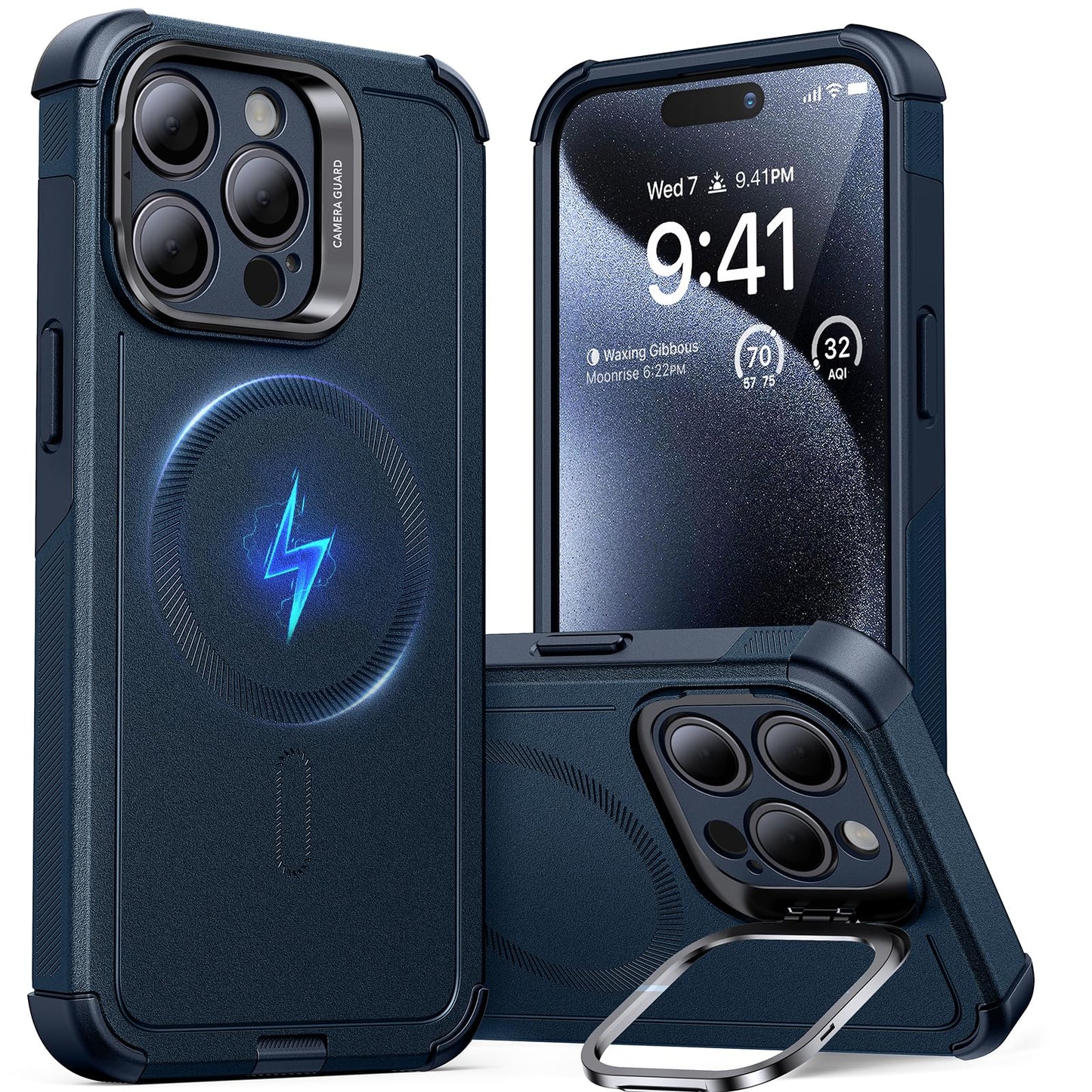 ESR Air Armor: Clear Black Military-Grade iPhone Case