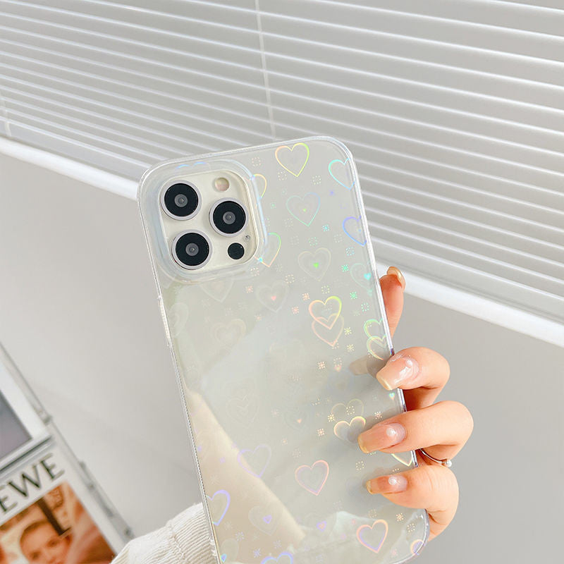 Laser Colorful Love For Double-sided Coated Silicone Phone Case - Small Enterprise