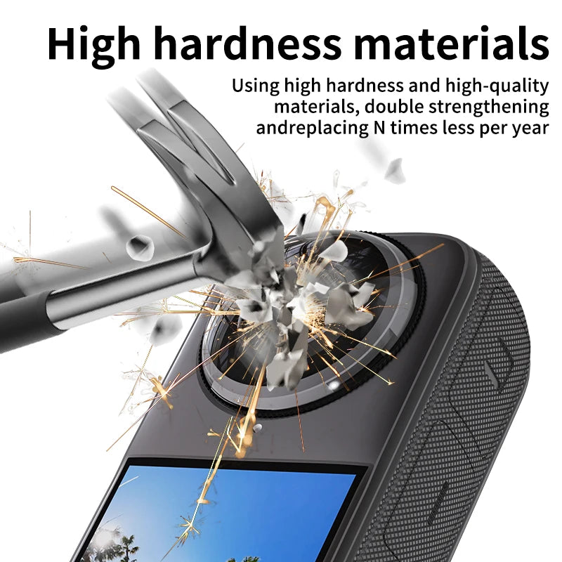 Suitable for Insta360 X4 lens protector, PC rotating scratch resistant panoramic motion camera lens film accessory