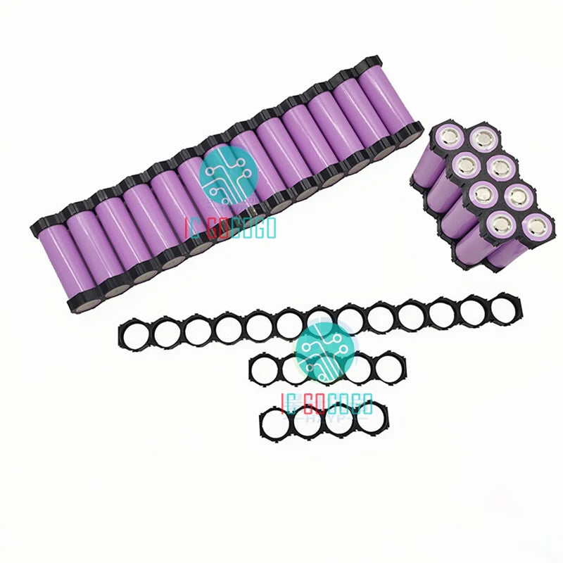 10pcs 21700 Lithium Battery Packs DIY Misalignment Fixed Bracket Assembly Holder Cells Pack Splicable Modular Support Flat Head