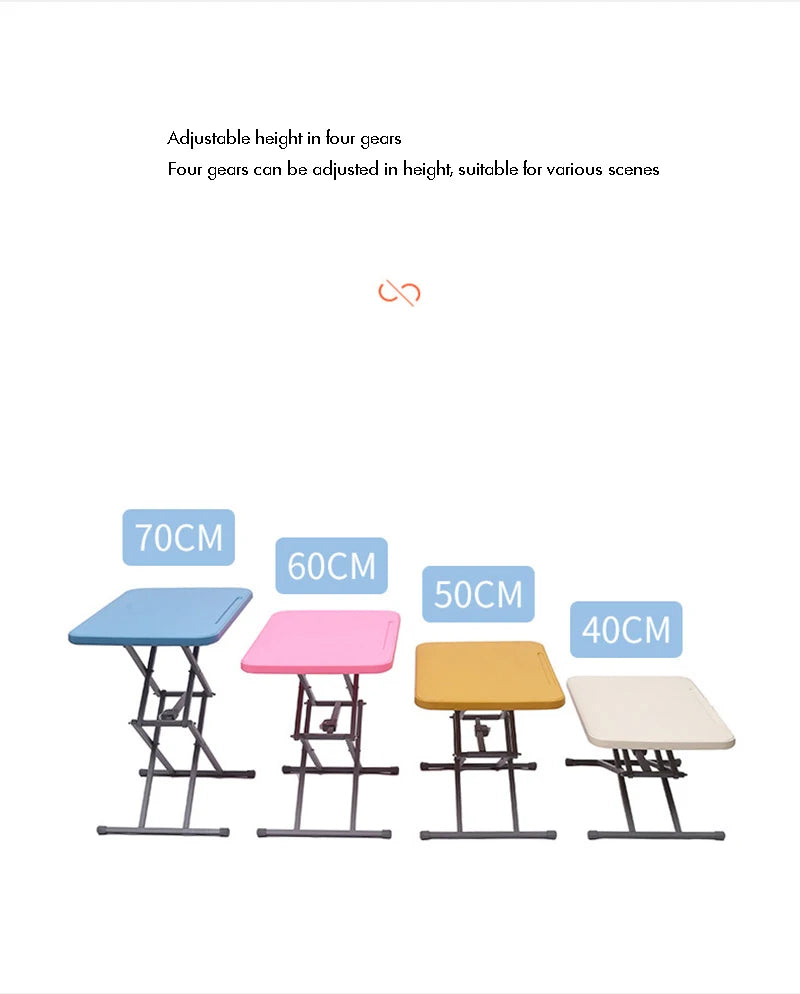 Portable Standing Desk Stand Up Desk Riser, 40cm-70cm Height Adjustable Home Office Folding Desk for Laptop Outdoor Escritorio