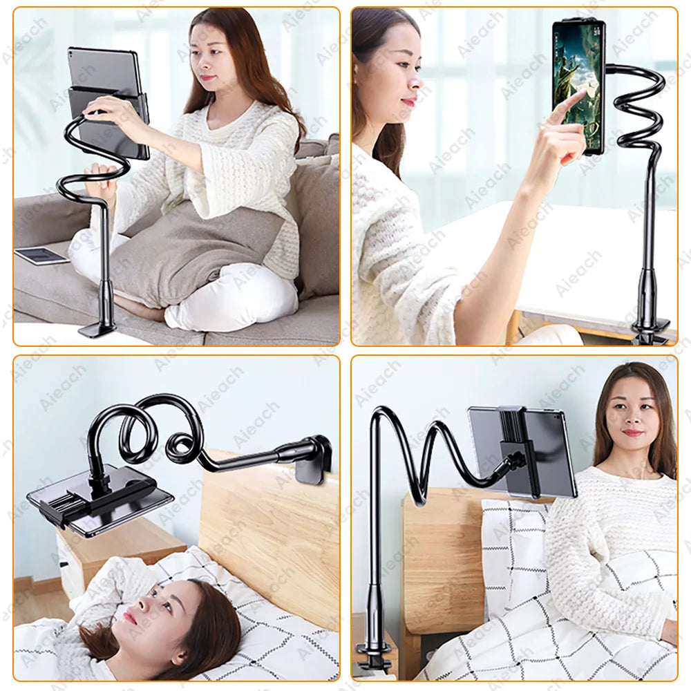Tablet Bracket for Bed Desk Gooseneck Tablet Stand Flexible Long Arm Clamp 11 inch Tablet Holder For Smartphone Redmi Lenovo Pad