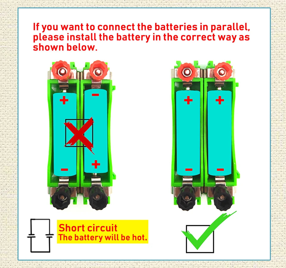 2pcs Plastic Electrical Physical Equipment Experimental Physics 1*AA Battery Packs Box Case Holders