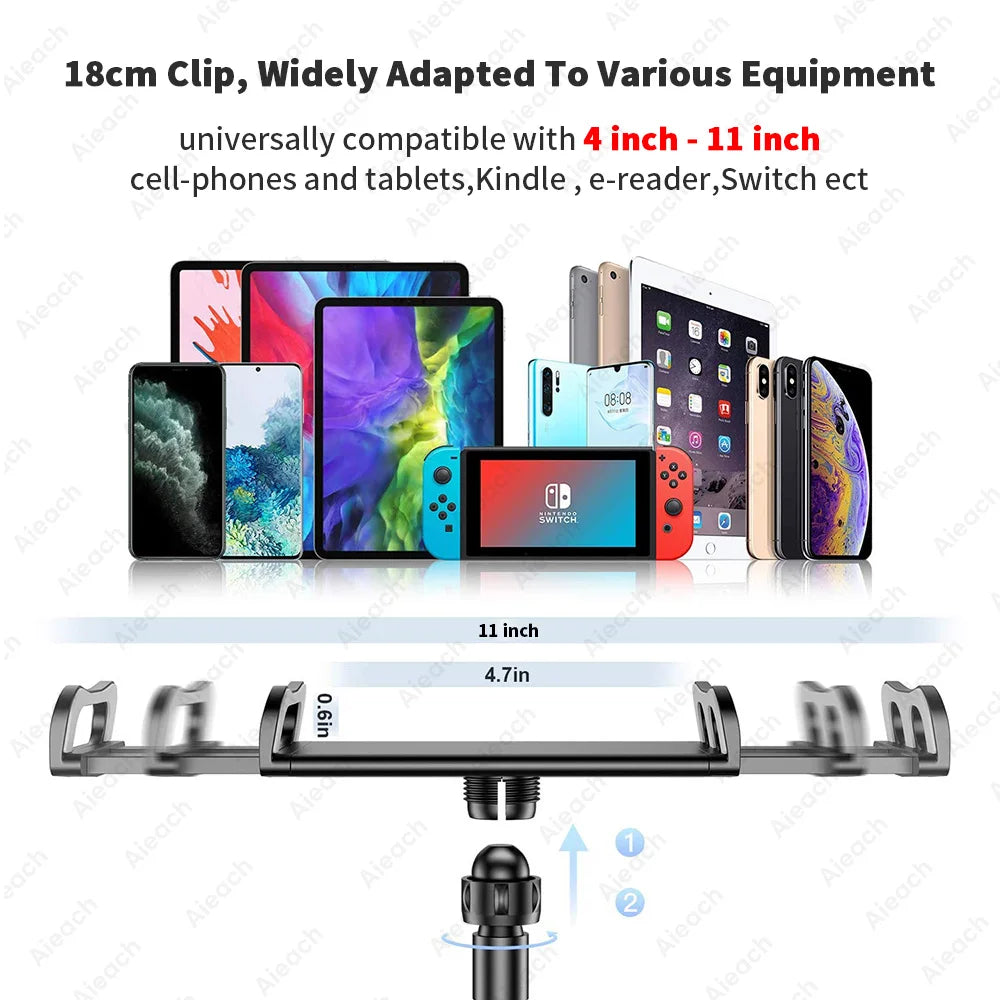 Tablet Bracket for Bed Desk Gooseneck Tablet Stand Flexible Long Arm Clamp 11 inch Tablet Holder For Smartphone Redmi Lenovo Pad