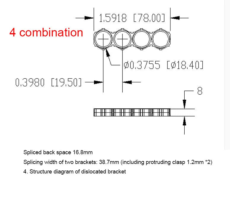 10pcs 18650 Ion Lithium Battery Packs DIY Misalignment Fixed Bracket Assembly Holder Cylindrical Battery Cells Splicable Support