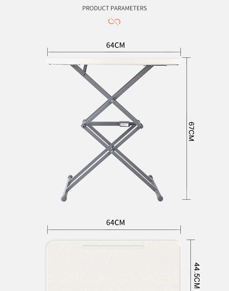Portable Standing Desk Stand Up Desk Riser, 40cm-70cm Height Adjustable Home Office Folding Desk for Laptop Outdoor Escritorio