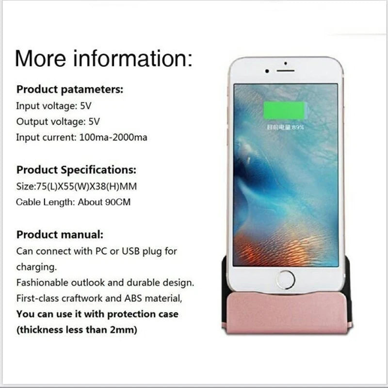 USB Charger Desktop Stand Docking Station For iPhone 7 8 6 6S Plus XS X XR SE 2020 XS Max 5 5S SE iPhone Charging Dock Station