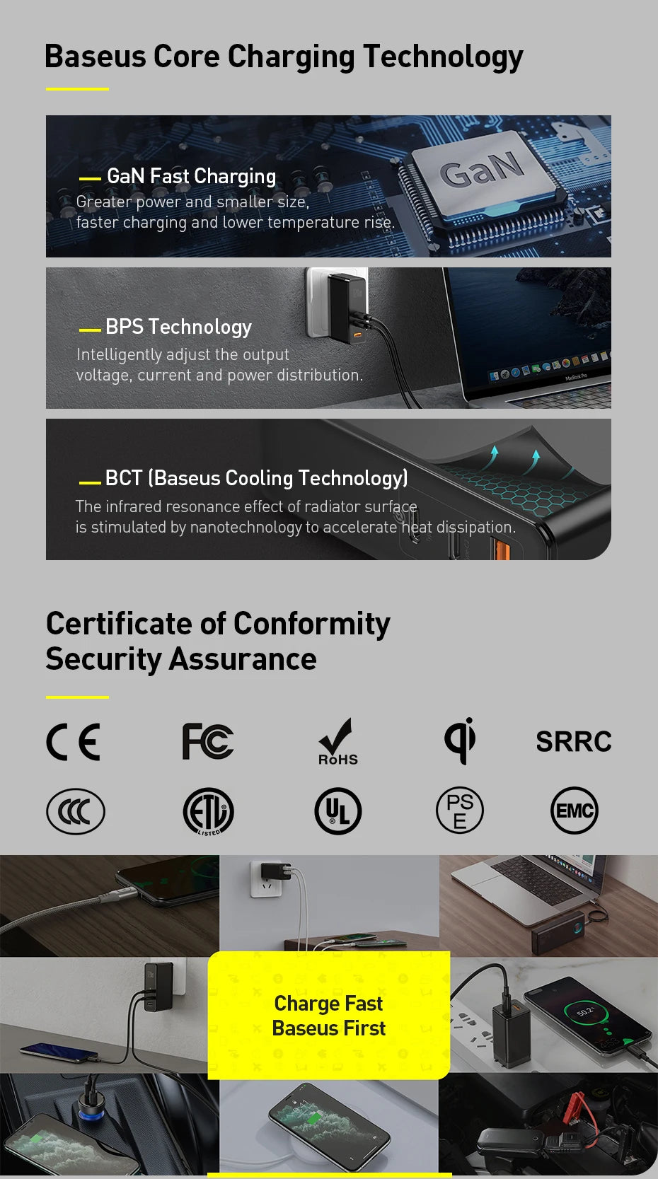 Baseus 160W Car Charger QC 5.0 Fast Quick Charging PPS PD3.0 USB Type C Car Phone Charge For iPhone 13 14 15 Pro Laptops Tablets