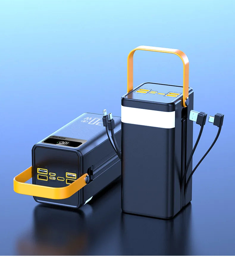 PowerBank 60000mAh 30000mAh 20000mAh Spare battery Portable Charger Mobile External Battery Fast charging For Camping iPhone