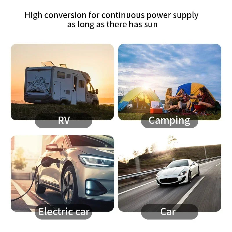 1200W Solar Panel Charger with 100A Controller Dual USB 12V Battery Charging System for Outdoor Camping Car Yacht RV Hiking