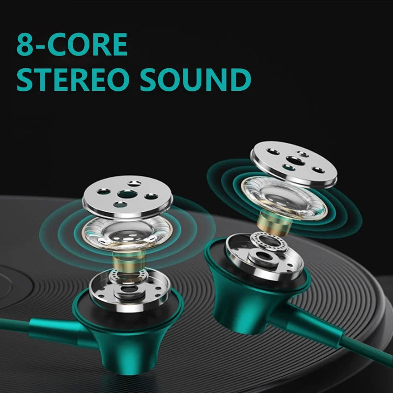 Wired Headphones In Ear Headset Wired Earphone With Microphone Bass HiFi Stereo 3.5mm Earbuds Sports In-line Control For Phones