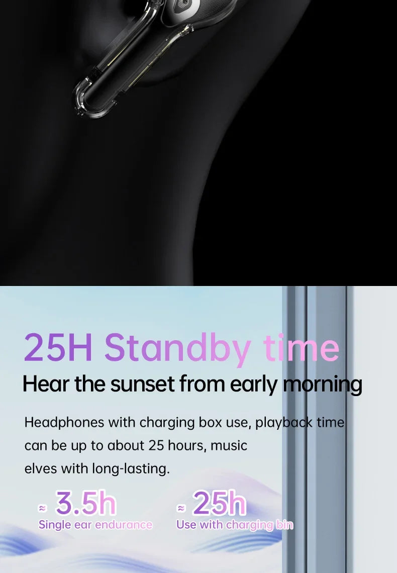 Wireless Bluetooth-compatible Earphones Air31 intelligent Touch Color LCD Screen TWS Earbuds HIFI Noise Reduction Stereo Headset