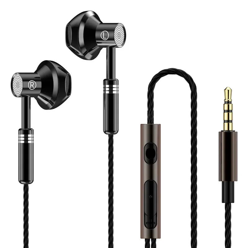 Wired Headphones Bass 9D Stereo Earphones Mic Headphone Headset in-ear Wire Earphon Earbud Phone Headset with Microphone
