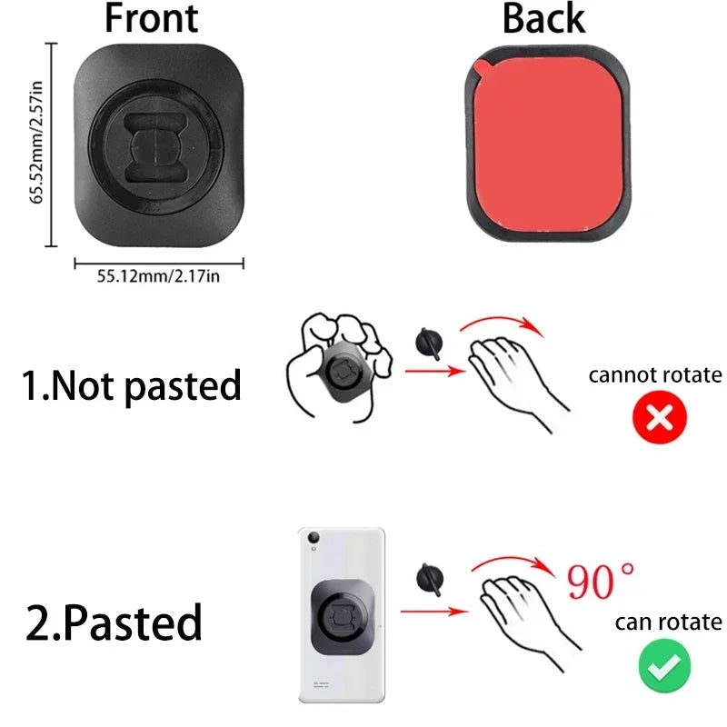 Universal Phone Adapter For Motorcycle Car Bicycle Connect Mobile Phone Adhesive Interface Quick Mount Stickers Compatible SP