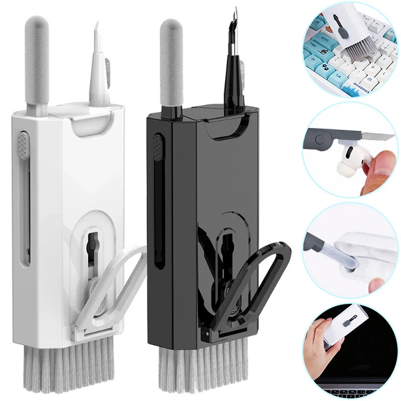 8-in-1 Keyboard Cleaning Kits Cleaner Headphone Cleaner Pen Keycap Puller Laptop Screen Cleaning Bluetooth Earphone Cleaning Kit