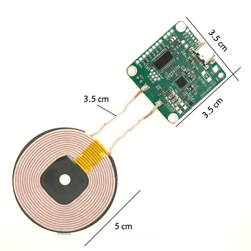 10W 15W 20W High Power Wireless Charger Transmitter Module Type C Micro USB + Coil QC/PD/QI Standard Fast Charging Circuit Board