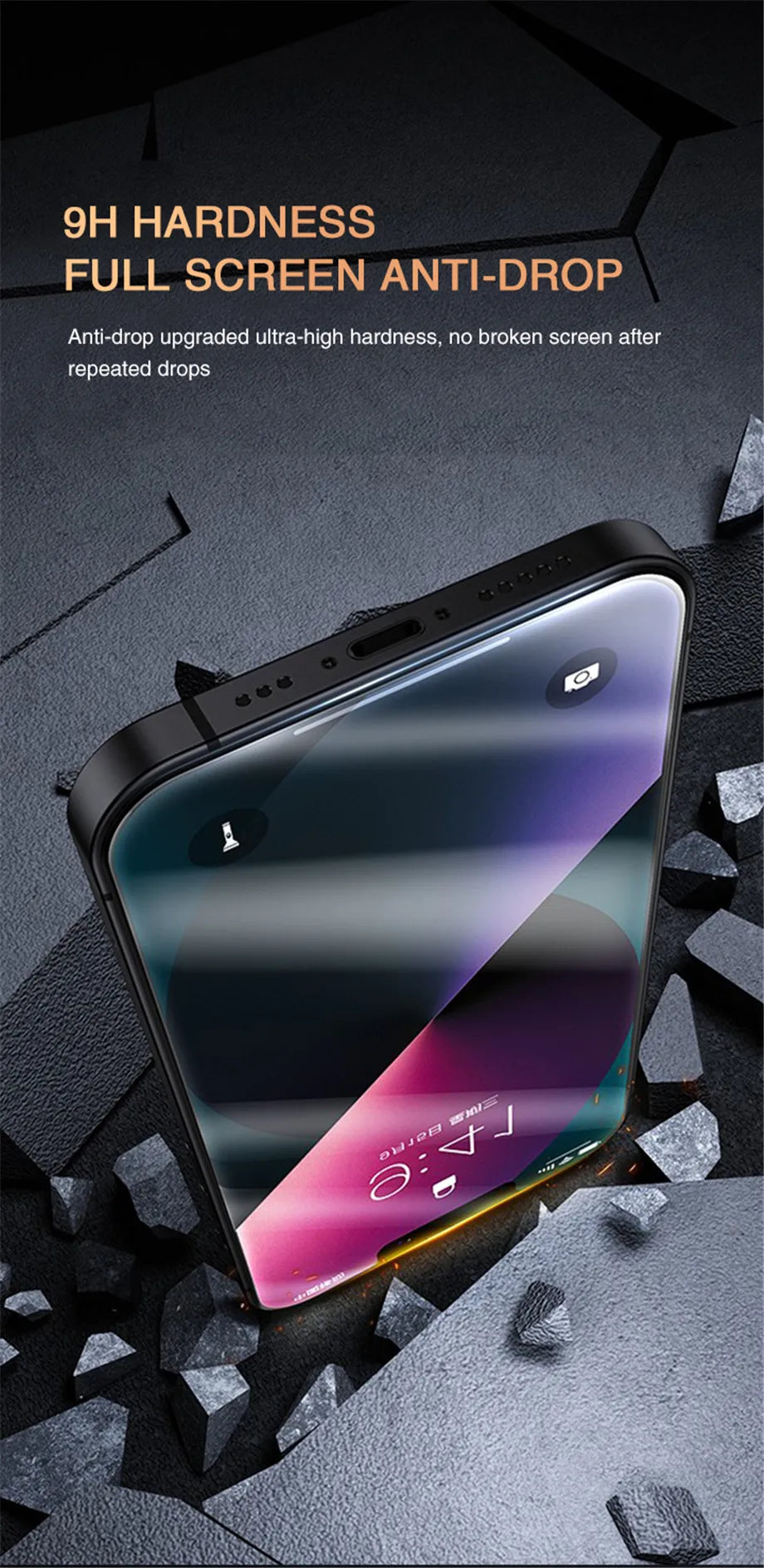 Full Cover Anti-Spy Screen Protector For iPhone 11 12 13 PRO MAX Privacy Glass For iPhone 14 Pro 8 Plus XS Max XR Tempered Glass