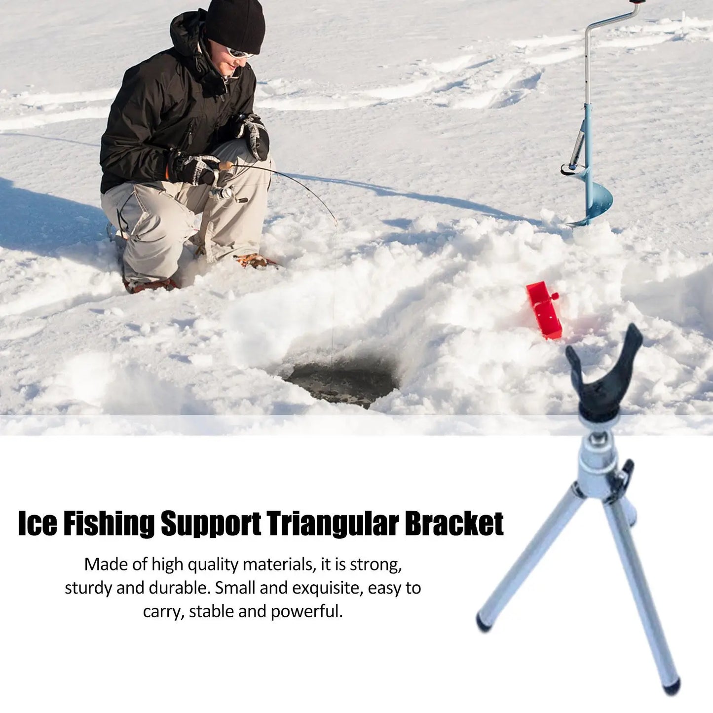 Tripod Stand For Fishing Poles Ice Fishing Rod Holder Retractable Fishing Rod Bracket Shrinkable Tripod For Fishing