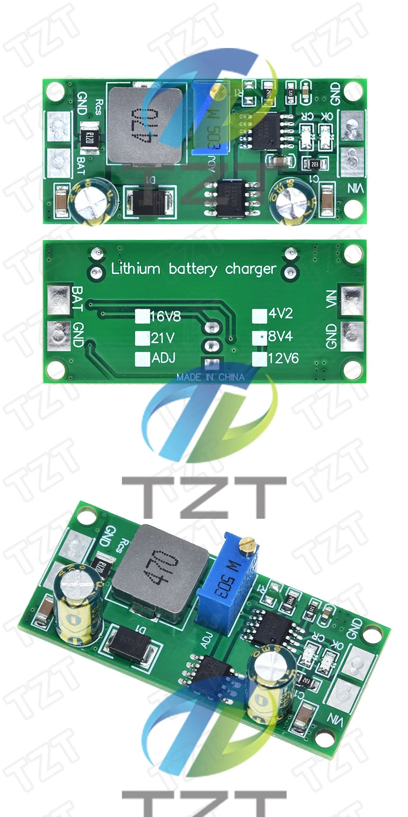 TZT DD28CRTA 1A 3.7-18.5V Charging Board For Lithium Batteries Or Lithium Battery Packs Battery Charger Module