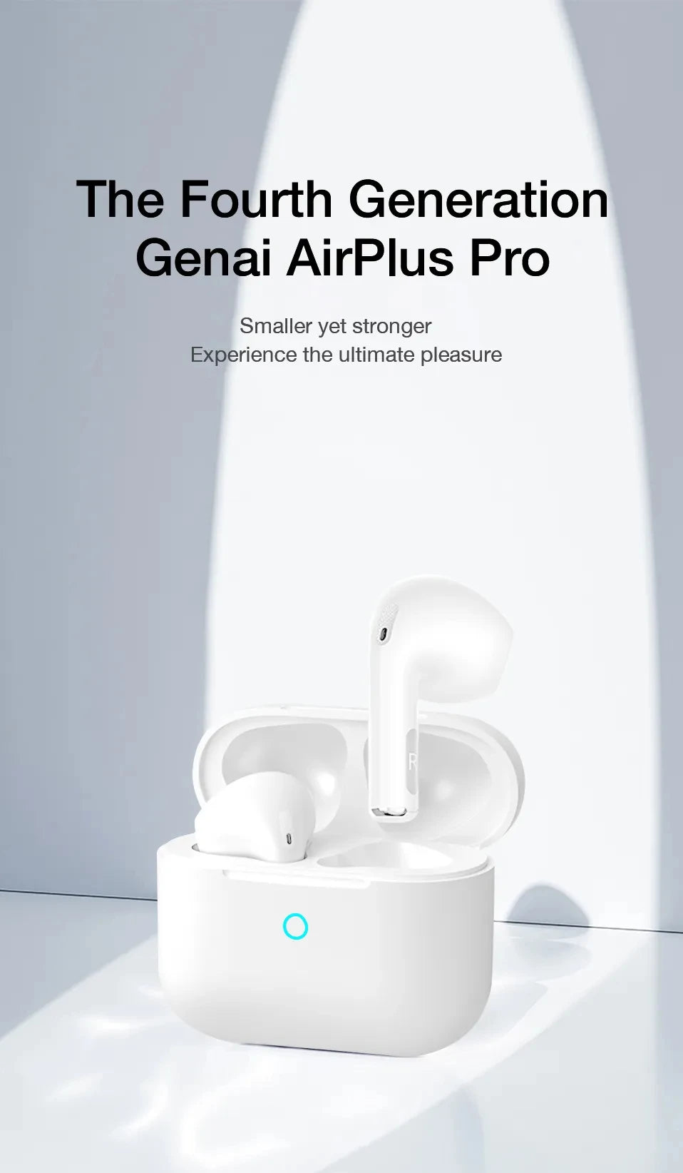 Bluetooth 5.3 True Wireless Earbuds with Charging Box Waterproof Earphone Volume Control Mini TWS Headphone Handsfree for Sports