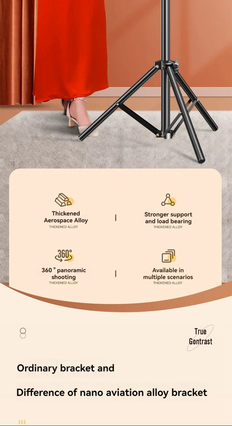 Portable Retractable Tripod Phone Stand With Adjustable Wireless Selfie Stick Foldable Phone Stand For IPhone, Xiaomi, Huawei