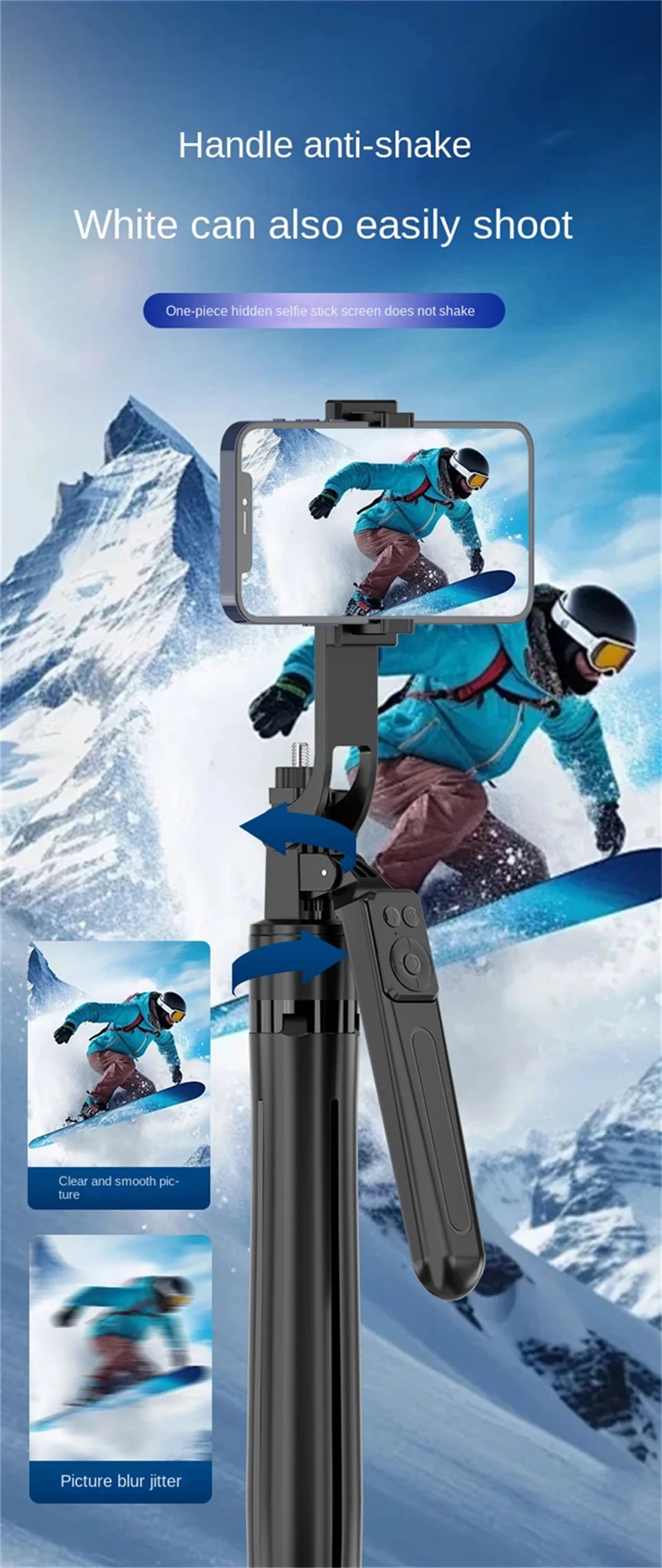 Tripod for Smartphone Camera,Tripods Stand With Wireless Bluetooth,Selfie Stick brackets with Phone Holder for Vlog/Video