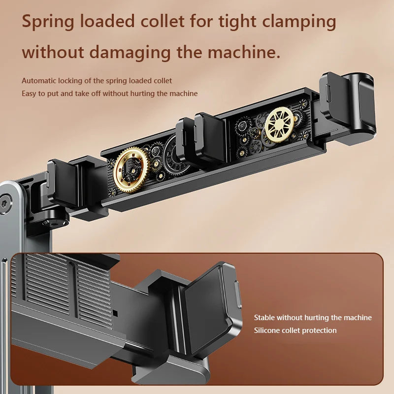 Foldable Bed/Desk Arm Mount Tablet Holder 360° Rotation Adjustable Aluminum Alloy Tablet Stand for IPad iPhone 4-12.9Inch Device