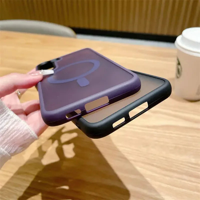 Luxury Matte Translucent Magnetic Phone Case - Smallenterprised