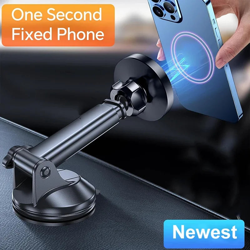 UYUXIO Car Mount Charger Dash Windshield Wireless Car Charger Strong Magnetic Phone Holder for iPhone 16 15 14 13 12 Series
