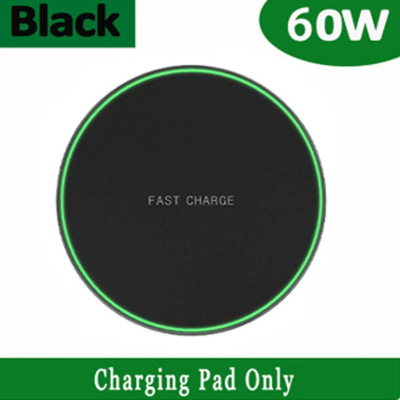 60W Wireless Charger For Ulefone Power Armor 18 18T 19 13 14 Pro Armor 11 11T 12 12S 17 Pro Phone Wireless Charging Pad