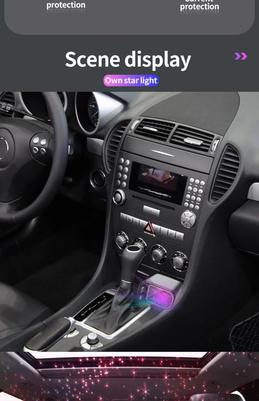 Super Fast Car Phone Charger, 100W Car Phone Charger with Retractable Cables USB and Type-C Port, 4 IN 1 Retractable Car Charger