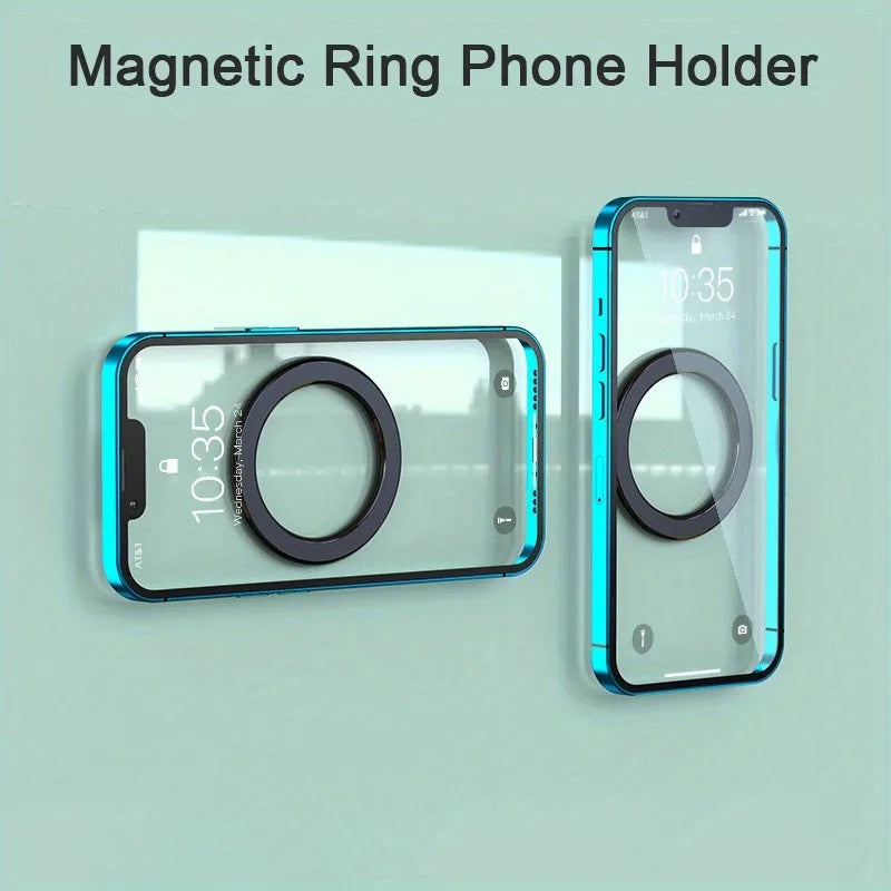 Magnetic Ring Holder for iPhone 16 15 14 13 Universal Wall Mobile Phone Super Magnet Holder in Car Cell Phone Stand for Magsafe