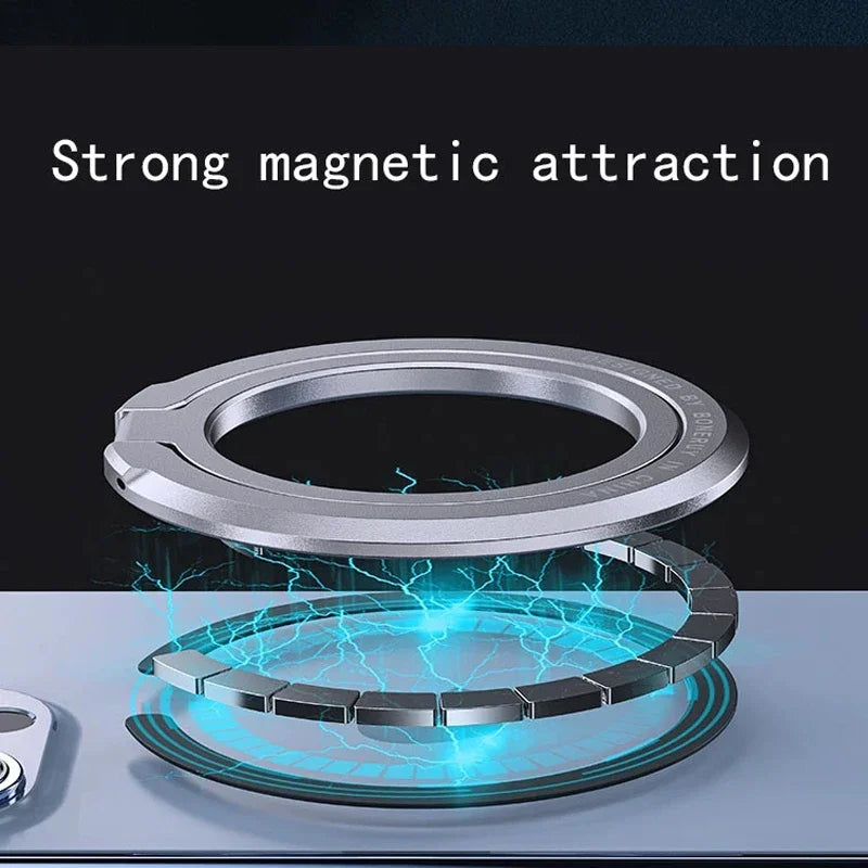 Magnetic Finger Ring Holder For MagSafe Phone Smartphone Accessories for iPhone 14 15 Pro/Max Mini Magnet Phone Stand Grip Mount