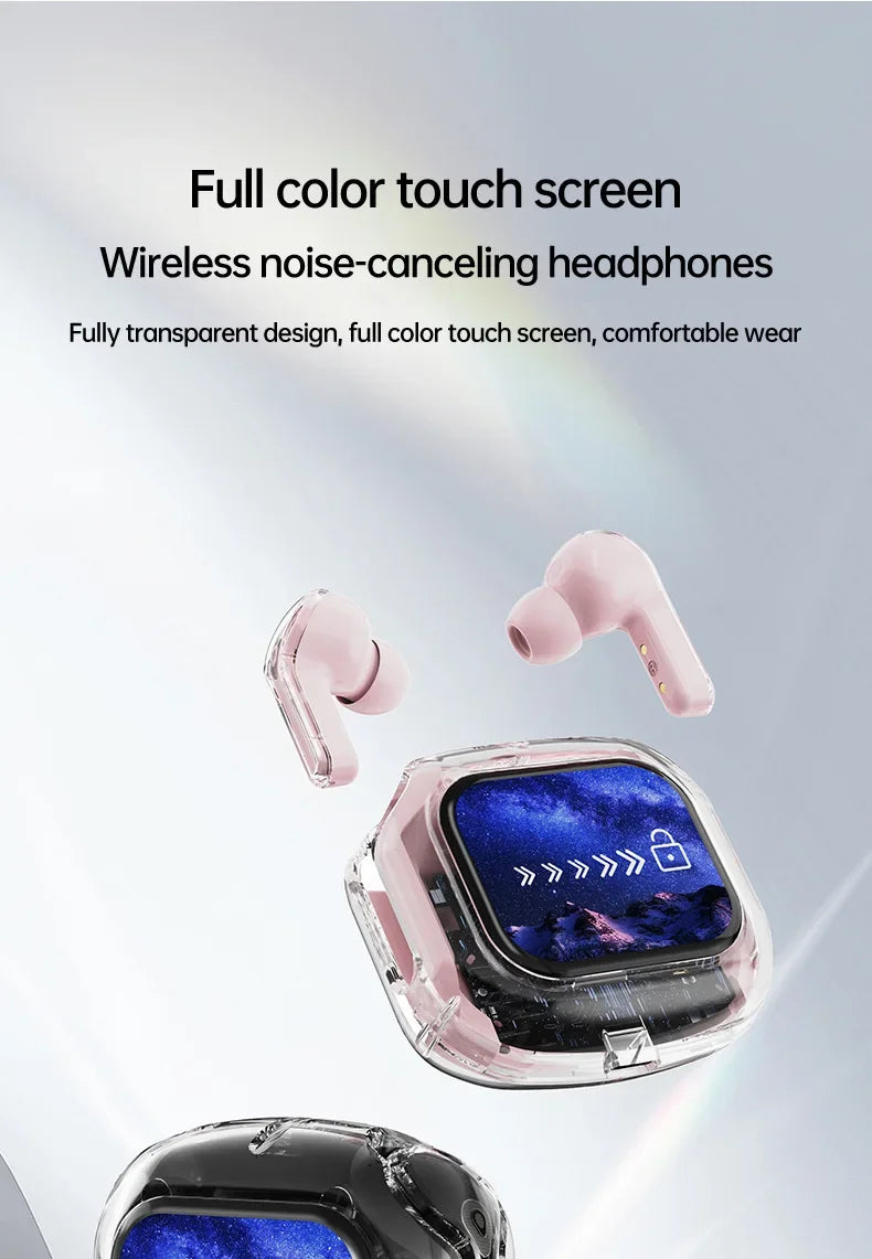 Wireless Bluetooth-compatible Earphones Air31 intelligent Touch Color LCD Screen TWS Earbuds HIFI Noise Reduction Stereo Headset