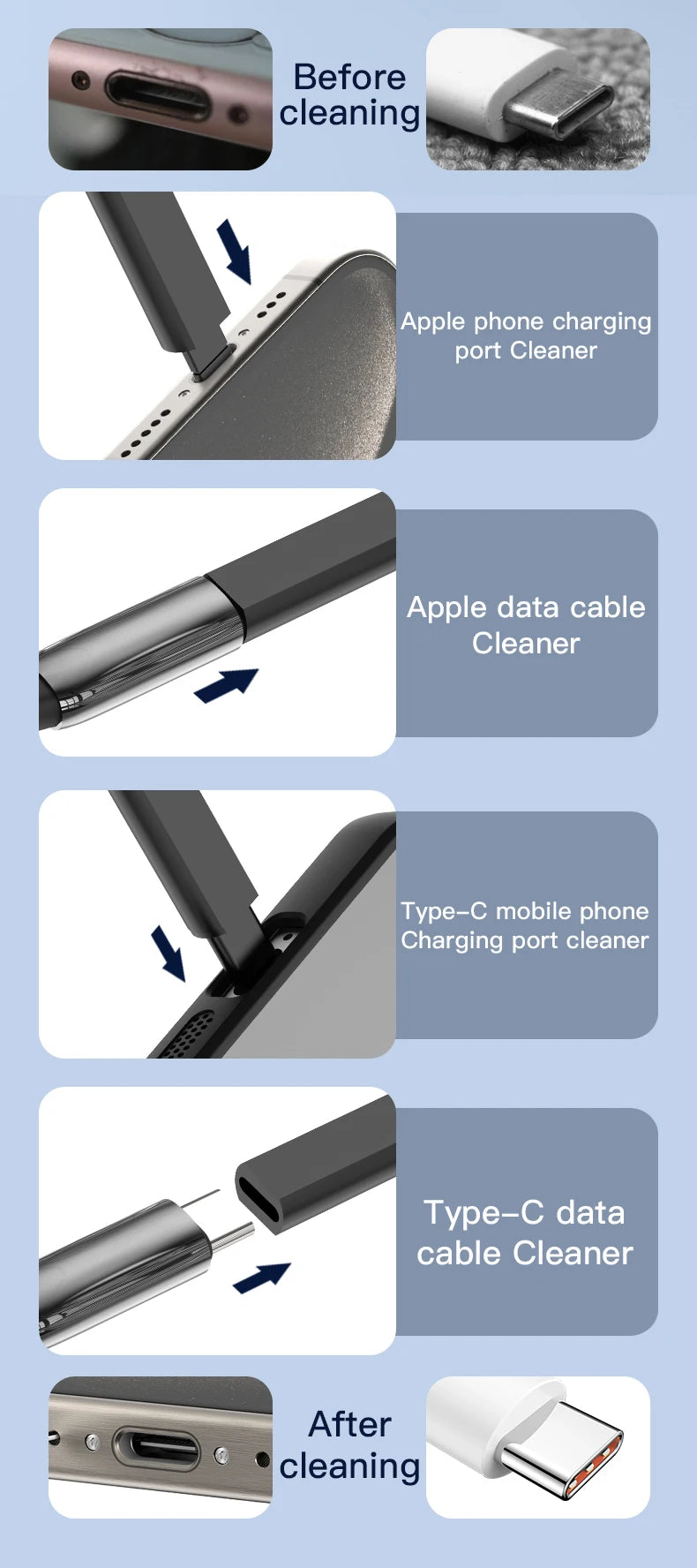22 in1 Digital Cleaning Kit Phone Camera Laptop keyboard Cleaning Headset brush key Screen cleaner Dust Collector Christmas gift