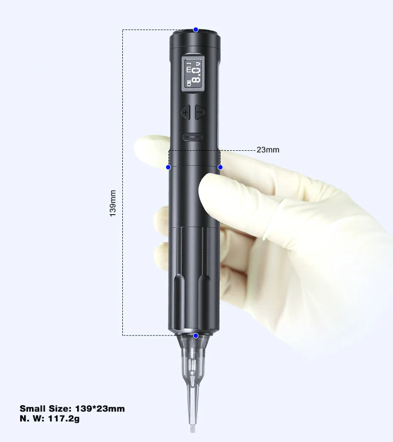 K6003 Wireless Pen Tattoo Machine with 2 Battery Packs for Eyebrow Permanent Makeup