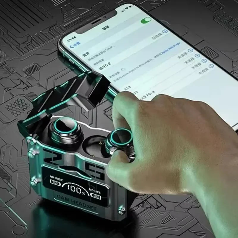 Bluetooth 5.3 Earphones Gaming Headsets TWS Wireless Headphones LED HiFi Stereo Sports Noise Reduction Touch Control Earbuds