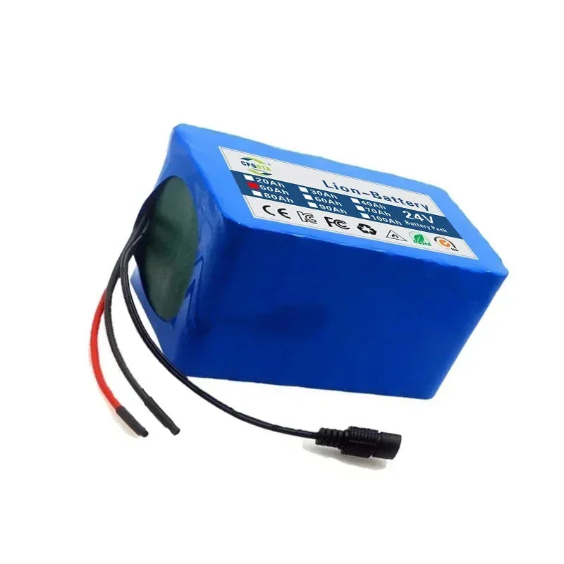 24V 100Ah Lithium Battery 6S6P Rechargeable Battery Packs Electric Scooter Bicycle Batteries Solar BMS+ Charger