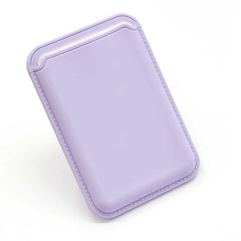 MagSafe Magnetic Luxury Leather Card Holder - Smallenterprised