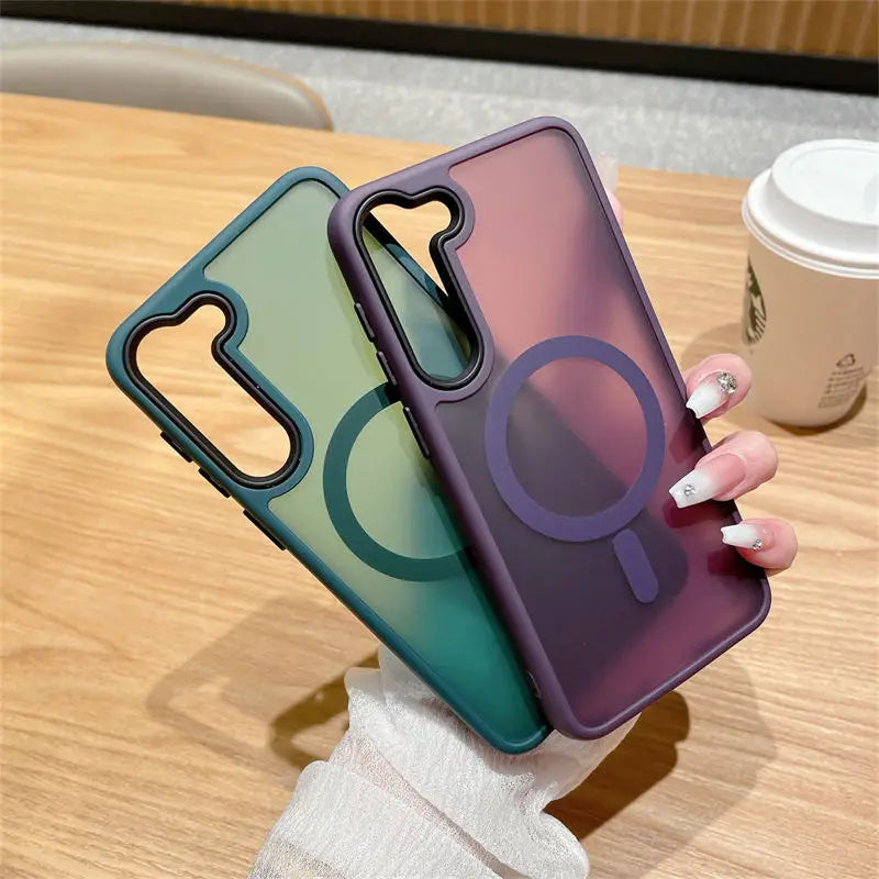Luxury Matte Translucent Magnetic Phone Case - Smallenterprised
