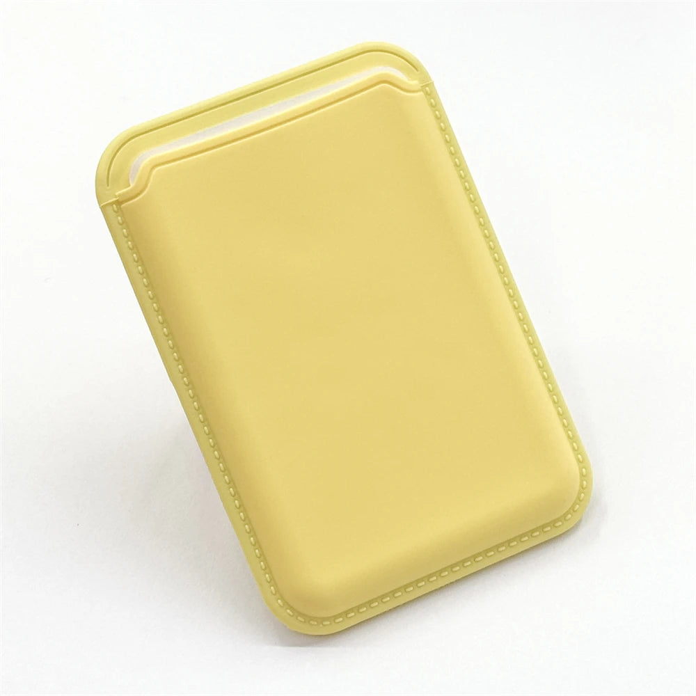 MagSafe Magnetic Luxury Leather Card Holder - Smallenterprised
