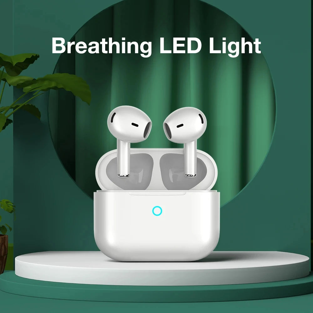 Bluetooth 5.3 True Wireless Earbuds with Charging Box Waterproof Earphone Volume Control Mini TWS Headphone Handsfree for Sports