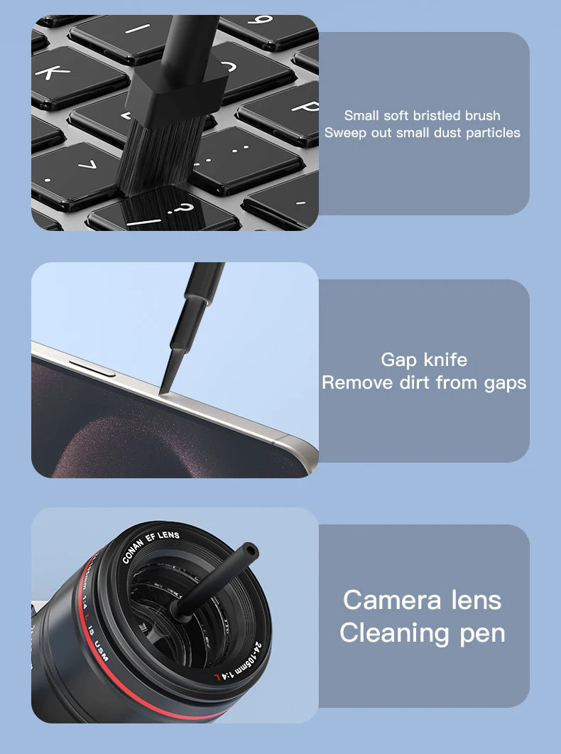 22 in1 Digital Cleaning Kit Phone Camera Laptop keyboard Cleaning Headset brush key Screen cleaner Dust Collector Christmas gift