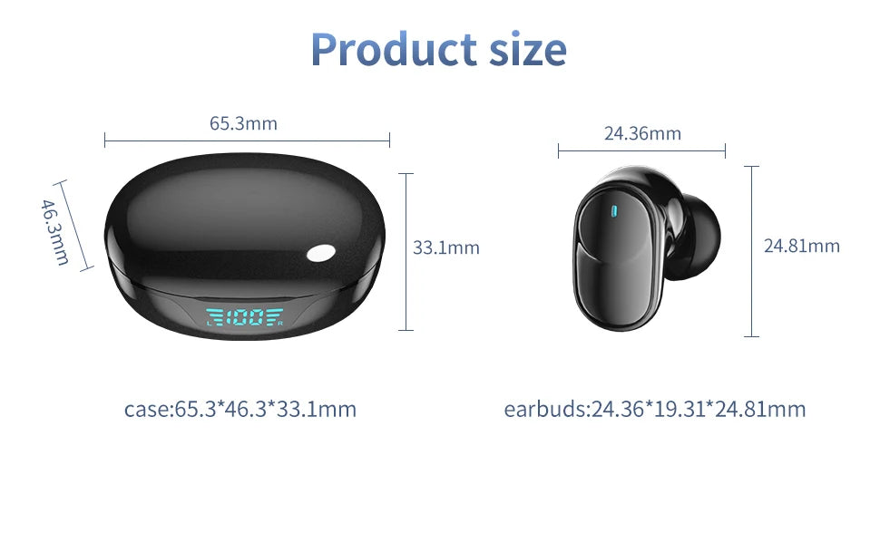 Bluetooth 5.3 Wireless Earbuds Touch Control AI ENC for Clear Calls,Customized EQ APP,Low Latency Game Mode,Long Playtime,type-c