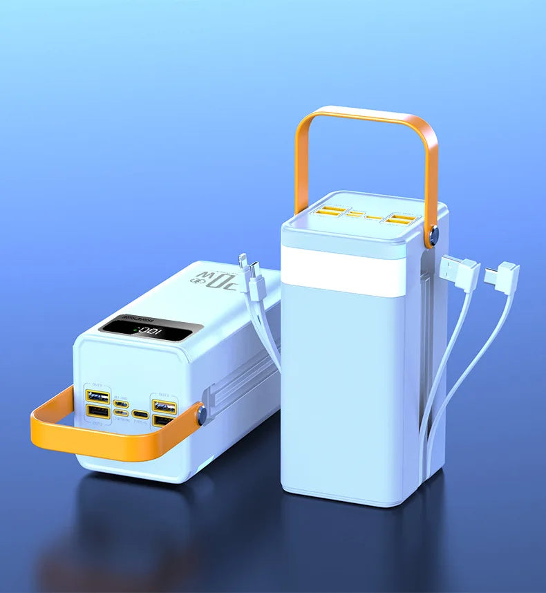 PowerBank 60000mAh 30000mAh 20000mAh Spare battery Portable Charger Mobile External Battery Fast charging For Camping iPhone