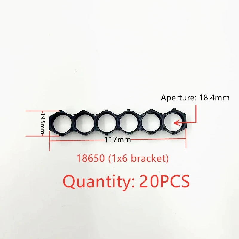 18650 Lithium Battery Packs DIY Misalignment Fixed Bracket Assembly Holder Cells Pack Splicable Modular Support Flat Head