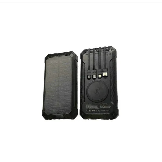 Solar Power Bank Wireless 200000mAh Large Capacity Fast Charging External Battery Outdoor Survival Emergency Equipment